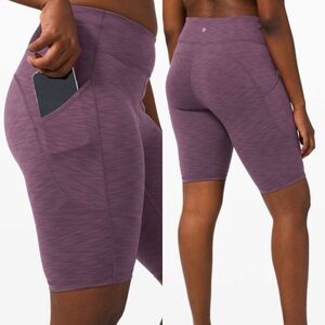 NWT Lululemon Invigorate High-Rise Short 10" in Heathered Black Currant (purple)